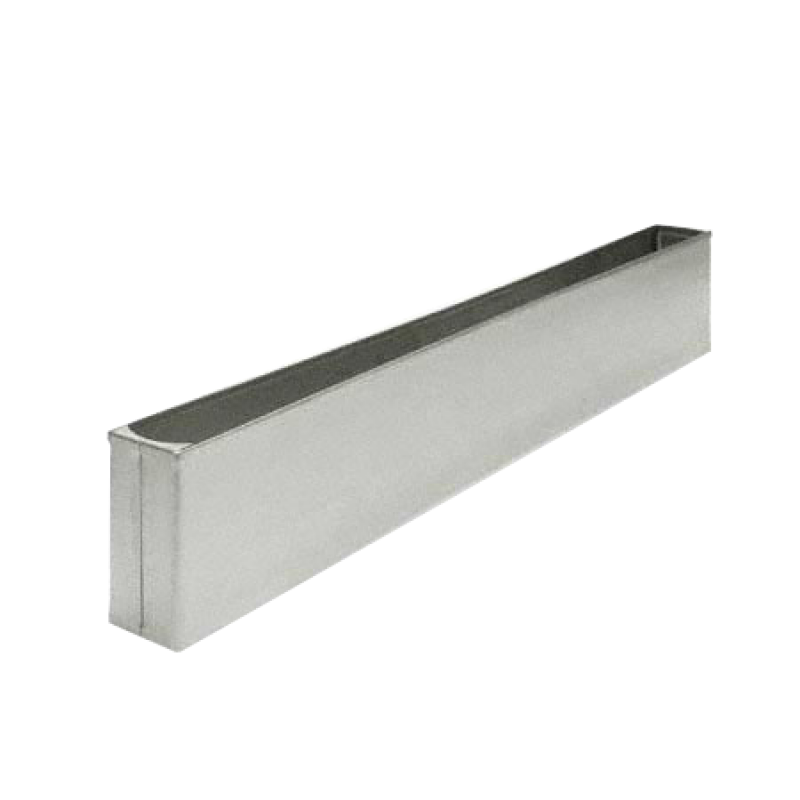 30" W X 3" H, For 1-1/4" Partition Material, Round End Stainless Steel Pilaster Shoe For Baked Enamel Pilasters 06230