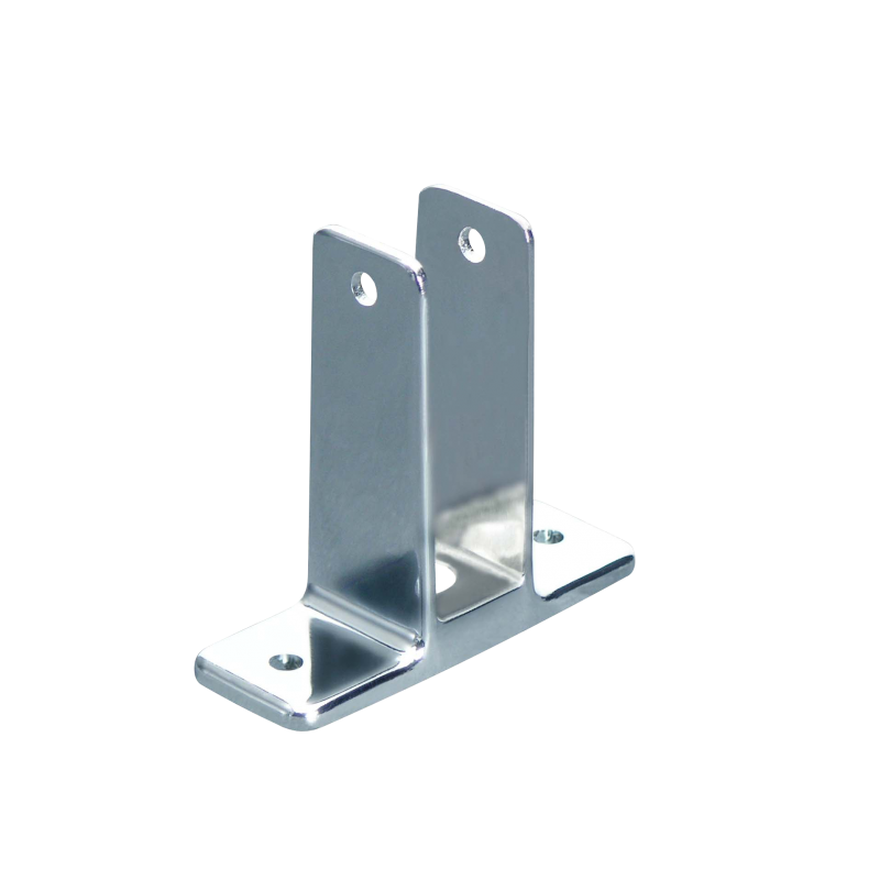 Chrome Plated Zamac, Two Ear Wall Bracket For 1" Material - 1126