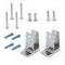 Chrome Plated, One Ear, Pilaster Bracket Pack 11525