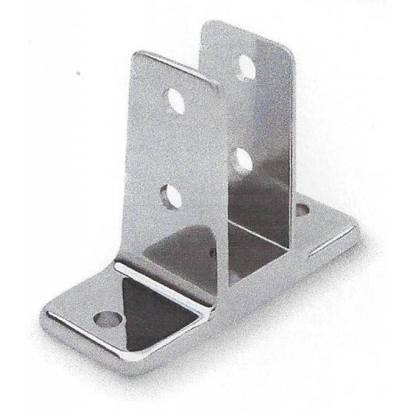 Chrome Plated, 2 Ear Urinal Screen Bracket, For 3/4" Partition Material - 1159