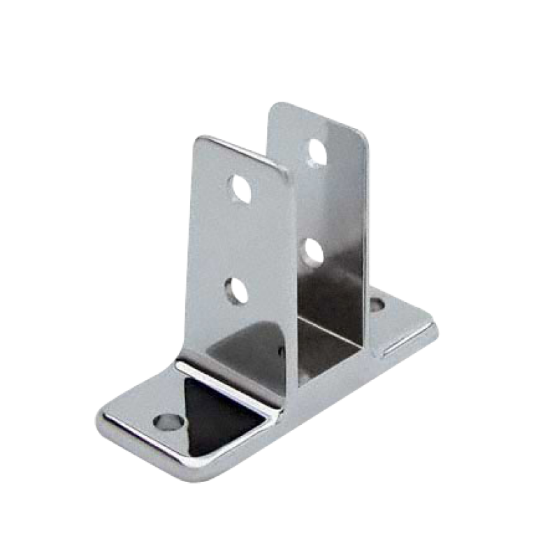 Chrome Plated Zamac, Two Ear Urinal Screen Bracket for 7/8" Material - 1160