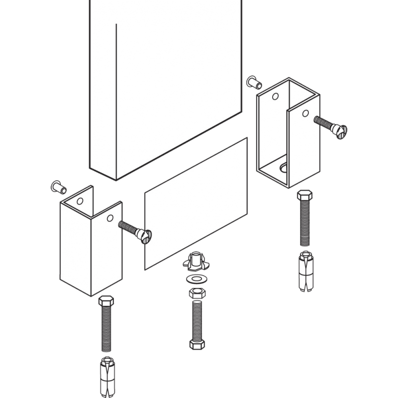 Pilaster Post Anchoring Pack For 1-1/4" Pilaster Post  13081