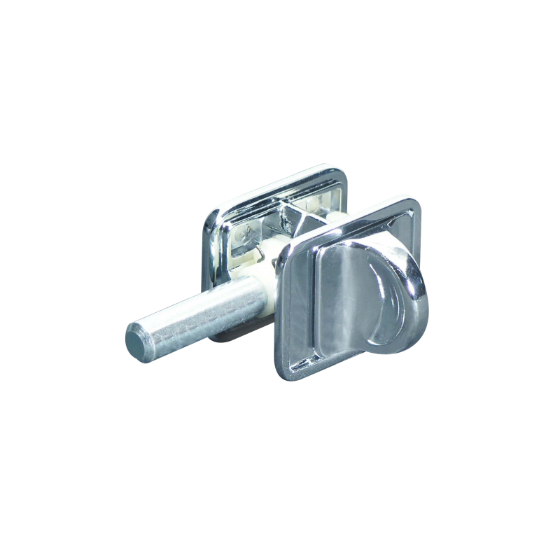 Bathroom Partition, Chrome Plated, Square Concealed Mount, Slide Latch - 1423