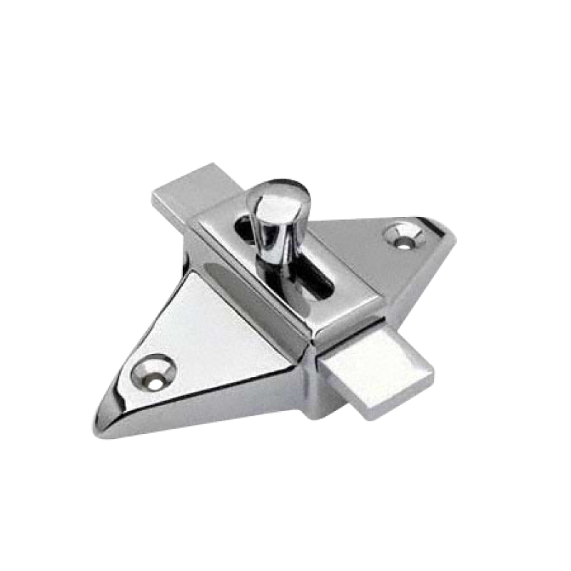 Bathroom Partition Door Chrome Plated Surface Mounted Diamond Shaped Slide Latch - 1502