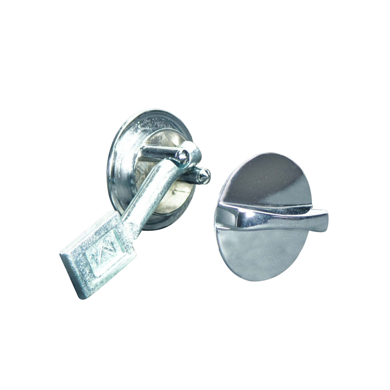 Restroom Stall, Chrome Plated, Concealed Latch Assembly With Flat Bar - 1509