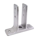 Chrome Plated Brass, Two Ear Wall Bracket for 1" Material - 2128