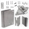 FIX-IT-KIT - Restroom Stall Door Stainless Steel Converts Concealed Latch to Slide Latch Operation Inswing 411168