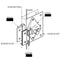 FIX-IT-KIT - Restroom Stall Door Stainless Steel Converts Concealed Latch to Slide Latch Operation Inswing 411168