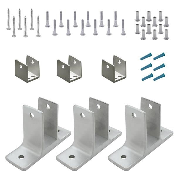 Cast Stainless Steel, 2 Ear Panel Pack, 3 Brackets for 3/4" Material - 41516