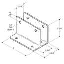 Extruded Aluminum One Ear 1-1/4" x 3" Bracket - 5229