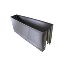 12" W X 3" H, For 1-1/4" Partition Material, Stainless Steel, Open Ended (SPLIT) Pilaster Shoe 63212