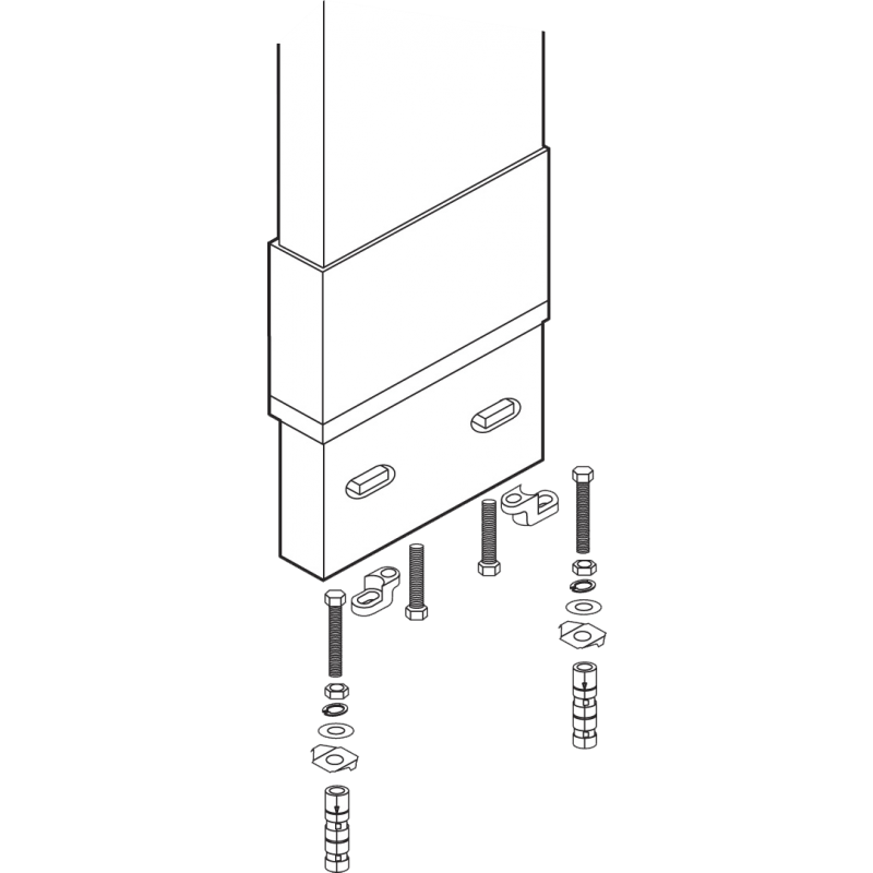 Pilaster Post Anchoring Pack For 1-1/4" and 1-1/8" Material 73101