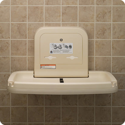 Koala Kare Horizontal Surface Mount Baby Changing Station in Cream - KB200-00