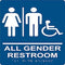 Royal Blue Series - All Gender ADA Bathroom Wall Sign SUADAGW