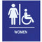 Royal Blue Series - Women's ADA 8" X 8" Bathroom Wall Sign SUADAW