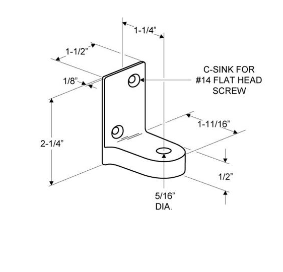 Cast Stainless Steel, Bottom Flat partition Door Hinge - 4325