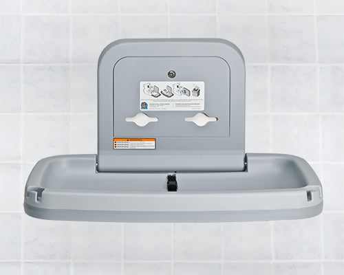 Koala Kare Horizontal Surface Mount Baby Changing Station in Grey - KB200-01