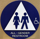 Royal Blue Series - All Gender ADA Bathroom Sign Pack - SUAG-Set