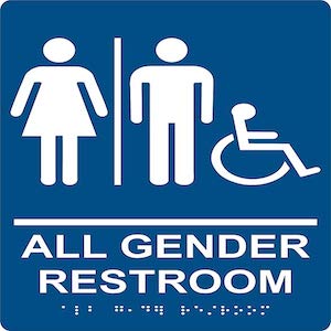 Royal Blue Series - All Gender ADA Bathroom Sign Pack - SUAG-Set