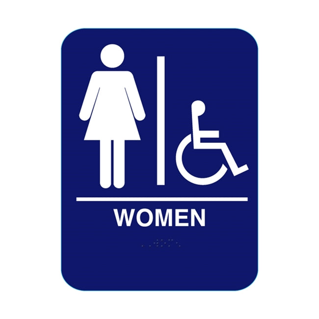 Blue Series - Men's and Women's ADA Bathroom Sign Pack - SUBMW