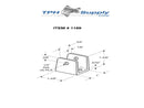 Chrome Plated Zamac, "U" Bracket for 3/4" Material - 1189