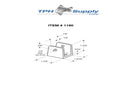 Chrome Plated Zamac, "U" Bracket for 7/8" Material - 1190